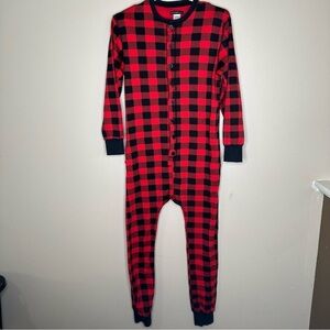 Silver Lilly Plaid Onesie Pajamas Size XS 100%‎ Cotton